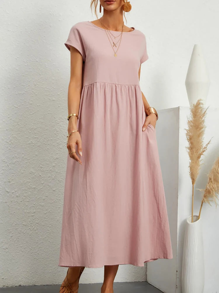 Grace Linen Maxi Dress