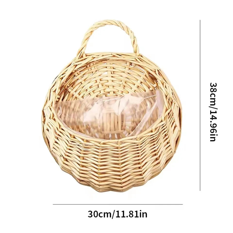 Woven Wall Hanging Planter Basket