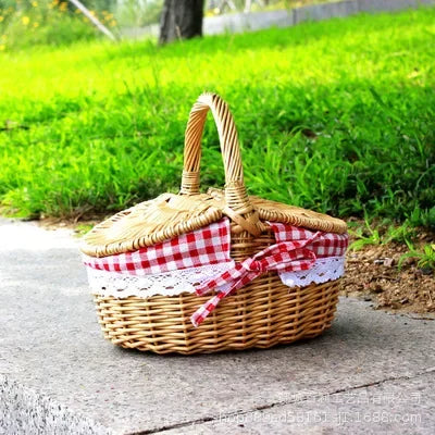 Handwoven Picnic & Market Basket