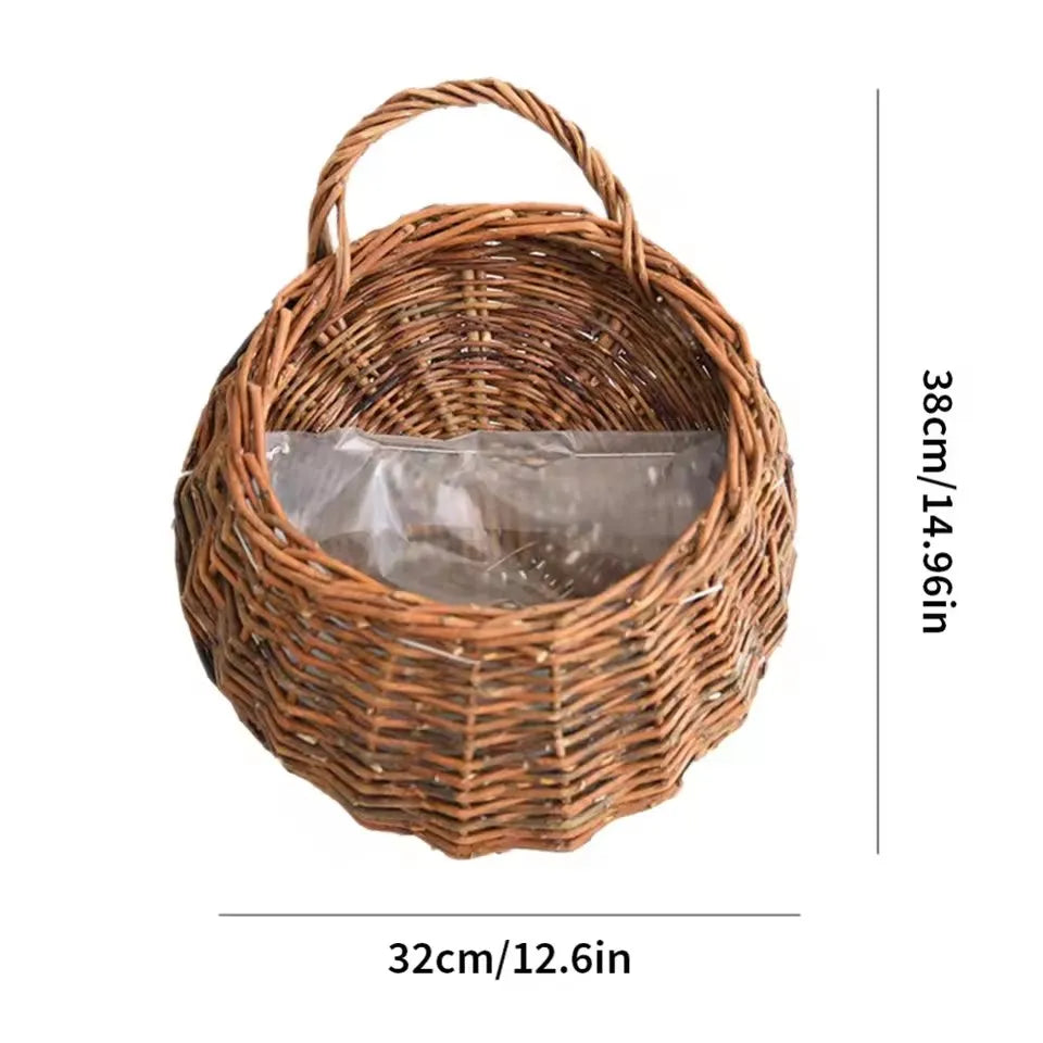 Woven Wall Hanging Planter Basket