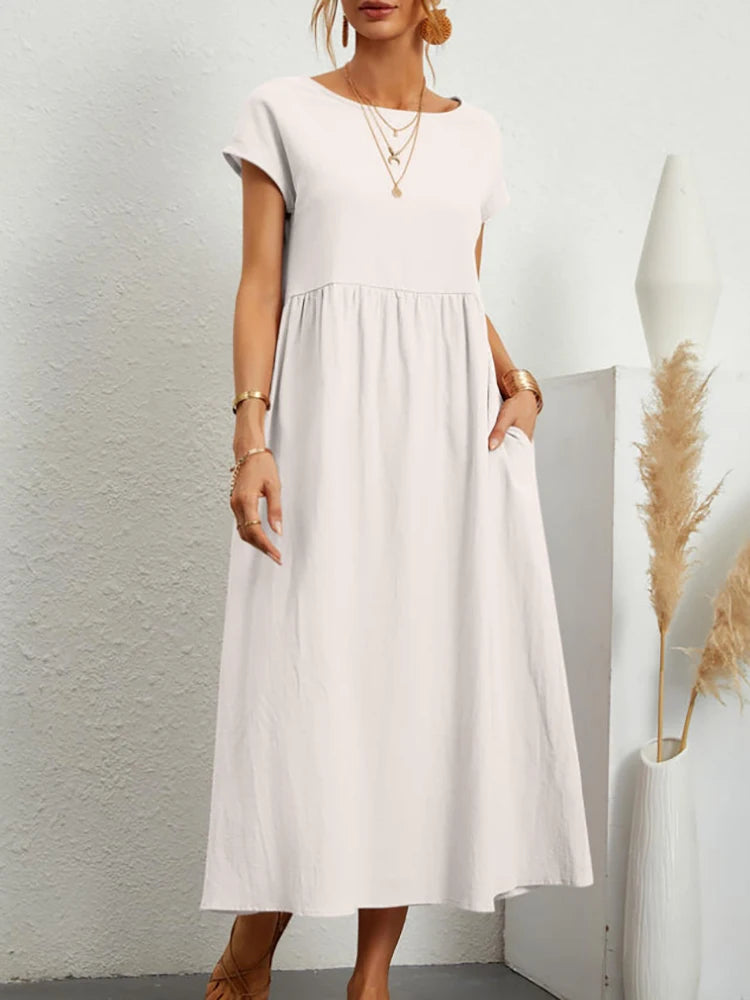 Grace Linen Maxi Dress