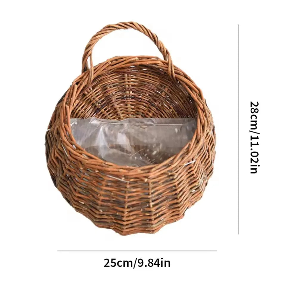 Woven Wall Hanging Planter Basket
