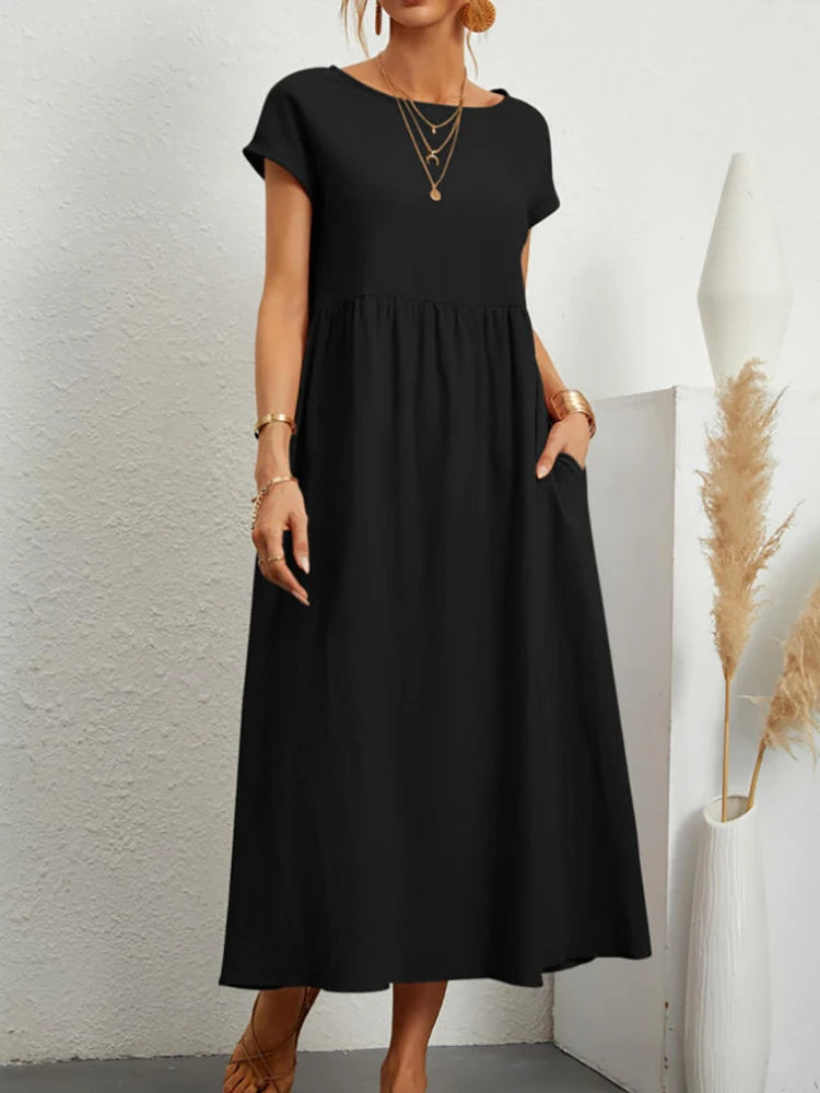 Grace Linen Maxi Dress