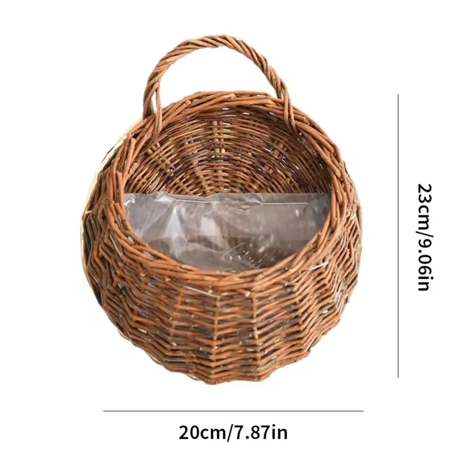 Woven Wall Hanging Planter Basket