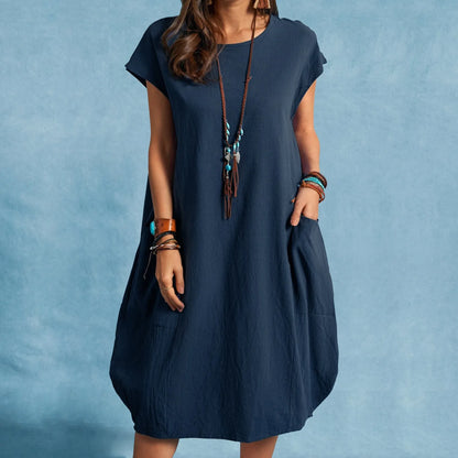 Casual Pocket Midi Dress