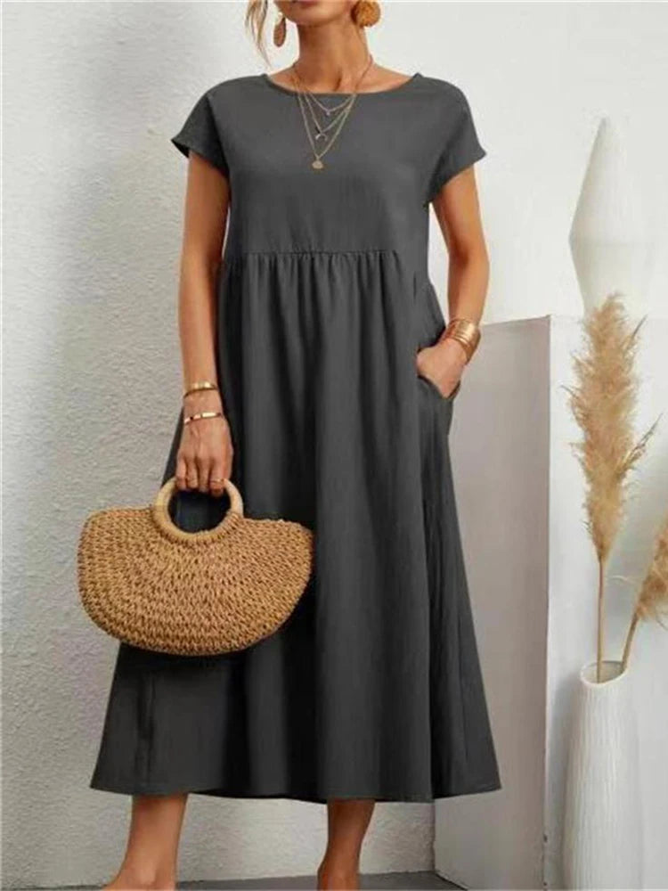 Grace Linen Maxi Dress