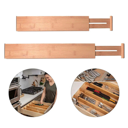 Adjustable Bamboo Drawer Dividers