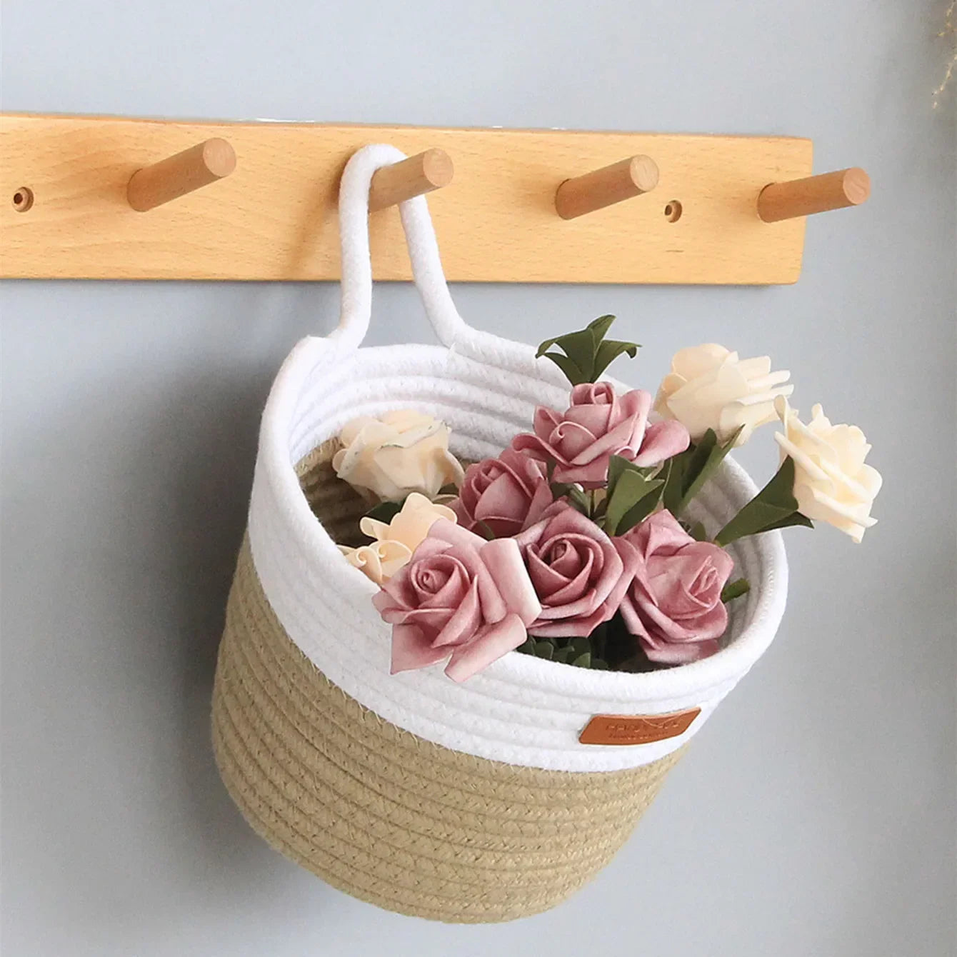 Hanging Cotton Rope Storage Basket