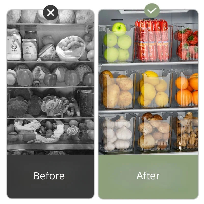 Clear Refrigerator Storage Bin