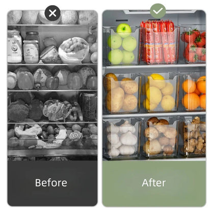 Clear Refrigerator Storage Bin
