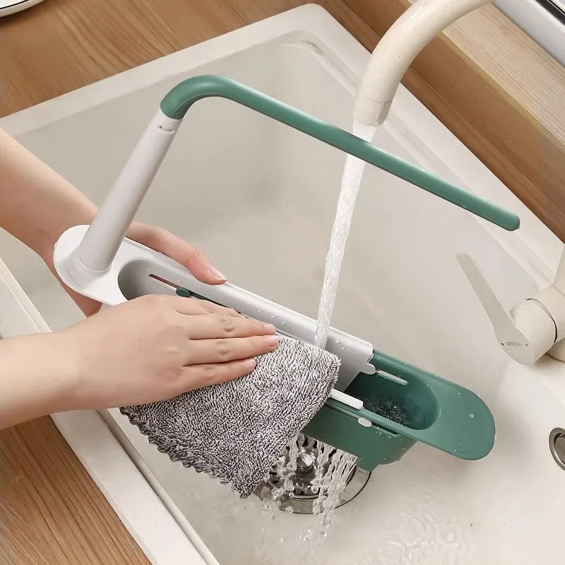 Adjustable Over-the-Sink Drain Rack