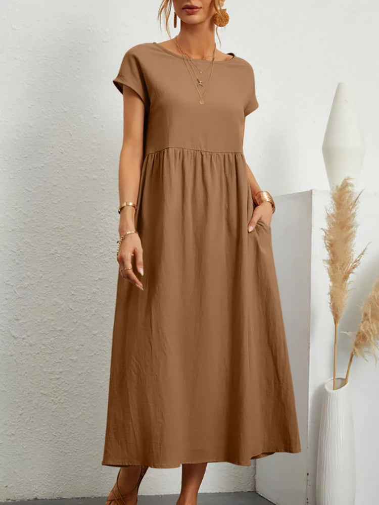 Grace Linen Maxi Dress