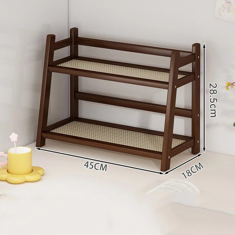 2-Tier Bamboo Storage Shelf