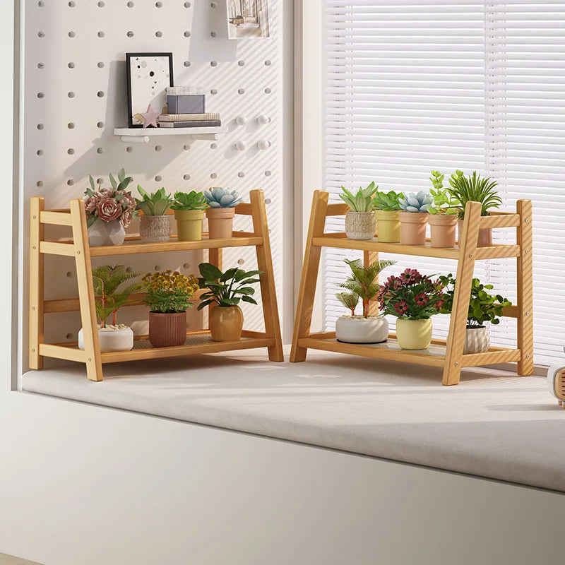 2-Tier Bamboo Storage Shelf