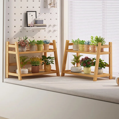 2-Tier Bamboo Storage Shelf
