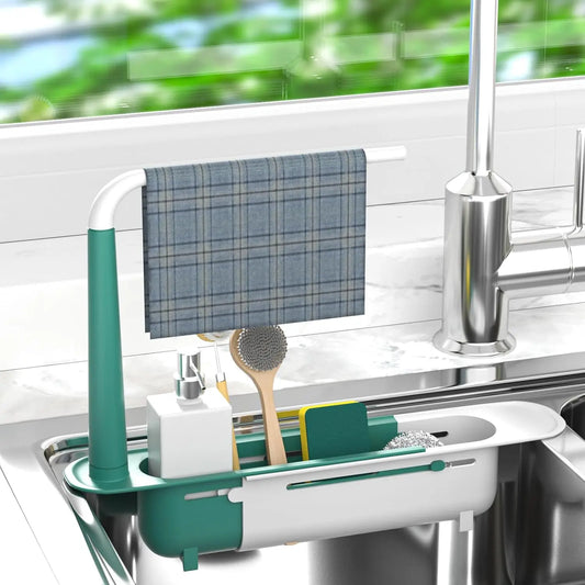Adjustable Over-the-Sink Drain Rack