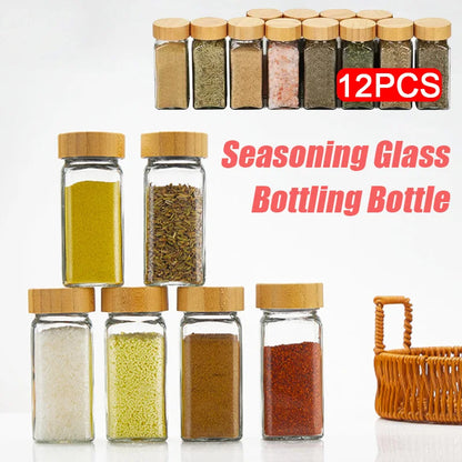 Airtight Glass Spice Jar Set
