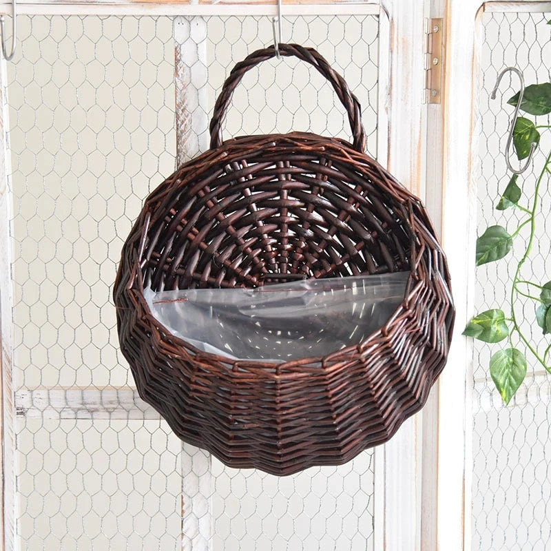 Woven Wall Hanging Planter Basket
