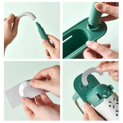Adjustable Over-the-Sink Drain Rack