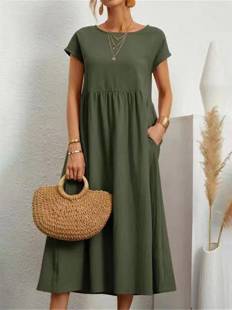 Grace Linen Maxi Dress