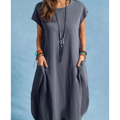 Casual Pocket Midi Dress