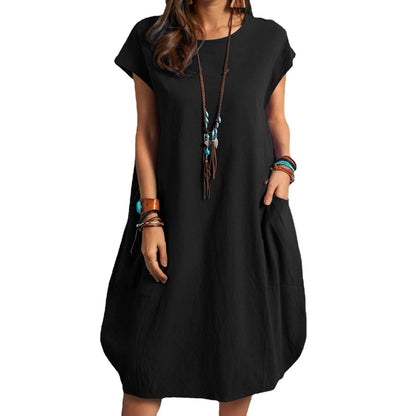 Casual Pocket Midi Dress