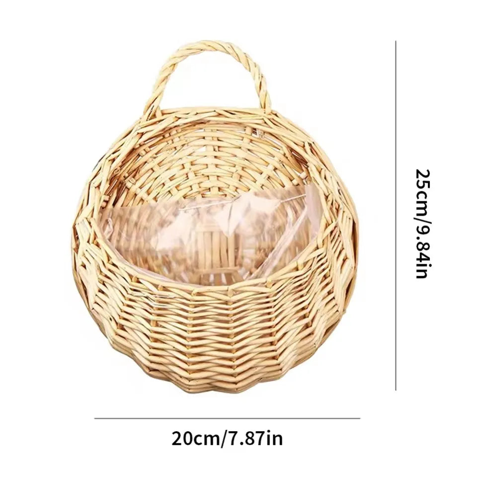 Woven Wall Hanging Planter Basket