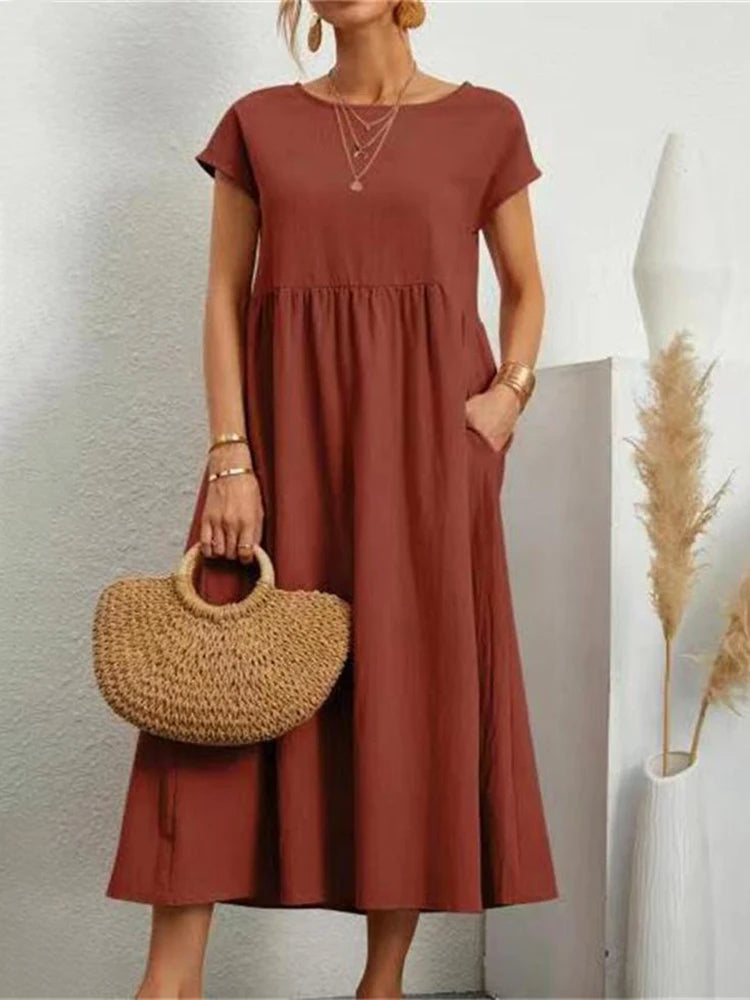 Grace Linen Maxi Dress