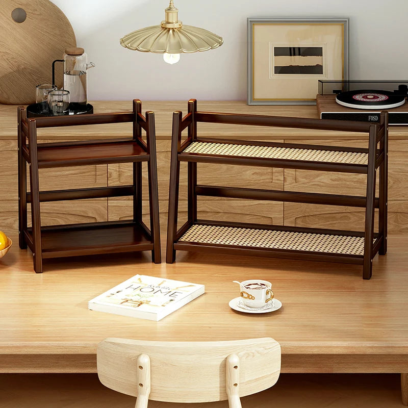 2-Tier Bamboo Storage Shelf