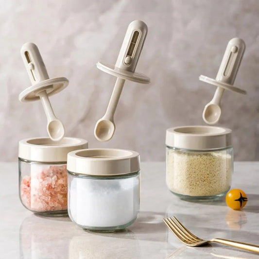 Glass Seasoning Jar with Spoon