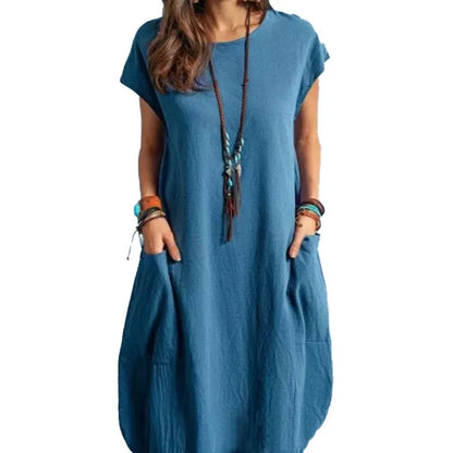 Casual Pocket Midi Dress
