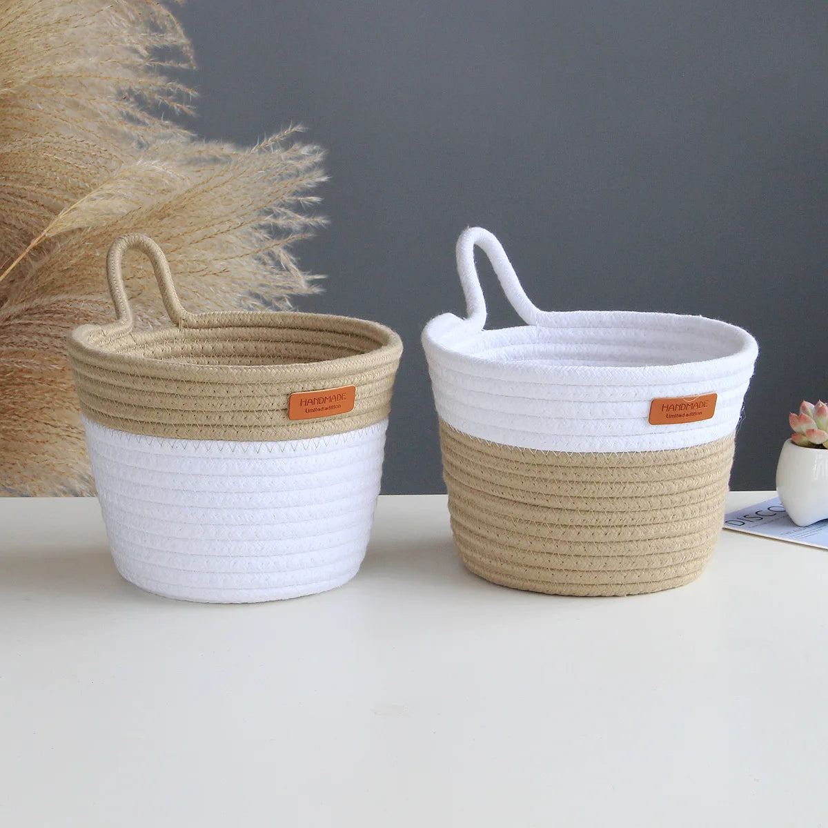 Hanging Cotton Rope Storage Basket