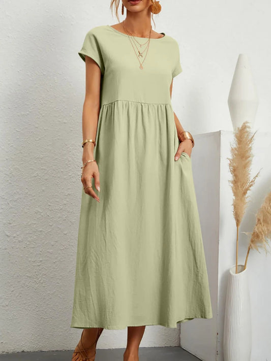 Grace Linen Maxi Dress