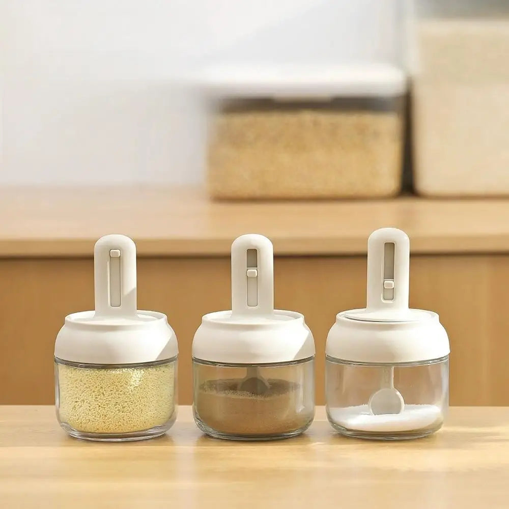 Glass Seasoning Jar with Spoon