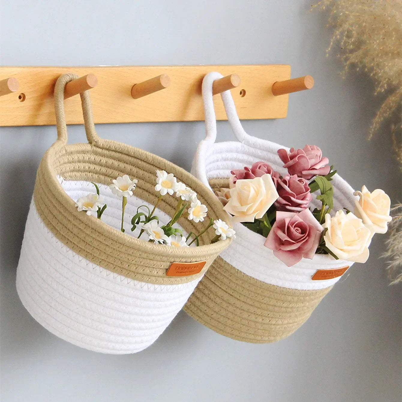Hanging Cotton Rope Storage Basket