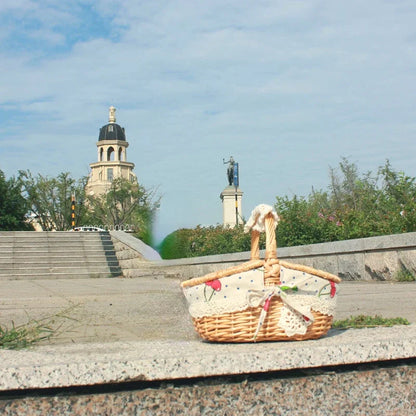 Handwoven Picnic & Market Basket