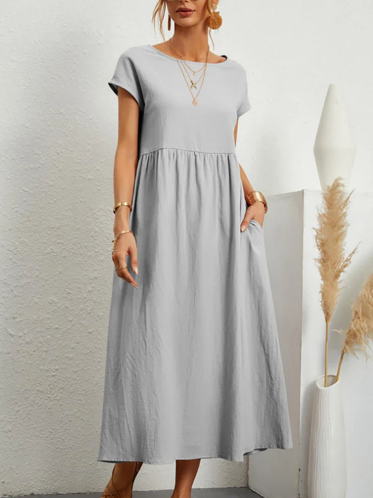 Grace Linen Maxi Dress