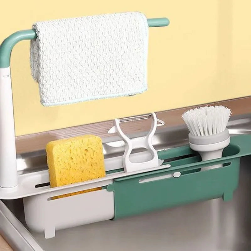Adjustable Over-the-Sink Drain Rack